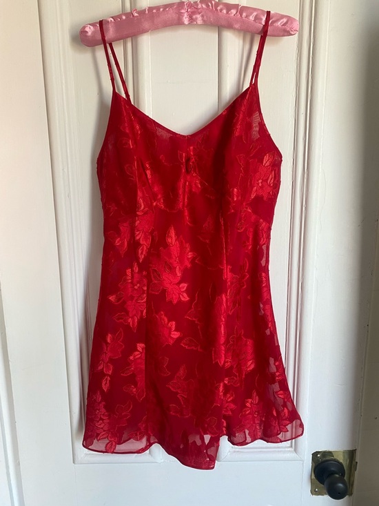 Other - Vintage Red Floral Slip Dress - Women Intimates & Sleepwear